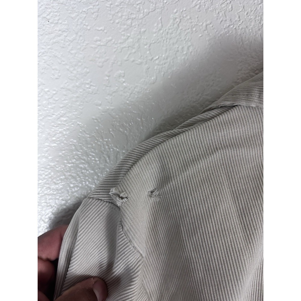 Vintage 70s Tobias Tops Corduroy Jacket Cream Beige Workwear Distressed 1970s - Picture 11 of 15
